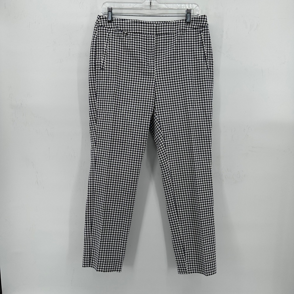 Adrianna Papell Women's Kate Fit Gingham Capri Pant NWT $89 Cotton Pockets Sz 8 - Picture 3 of 11
